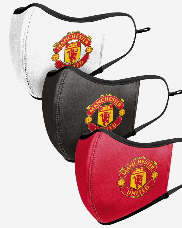 Manchester United FC Sport 3 Pack Face Cover FOCO - FOCO.com | UK & IRE