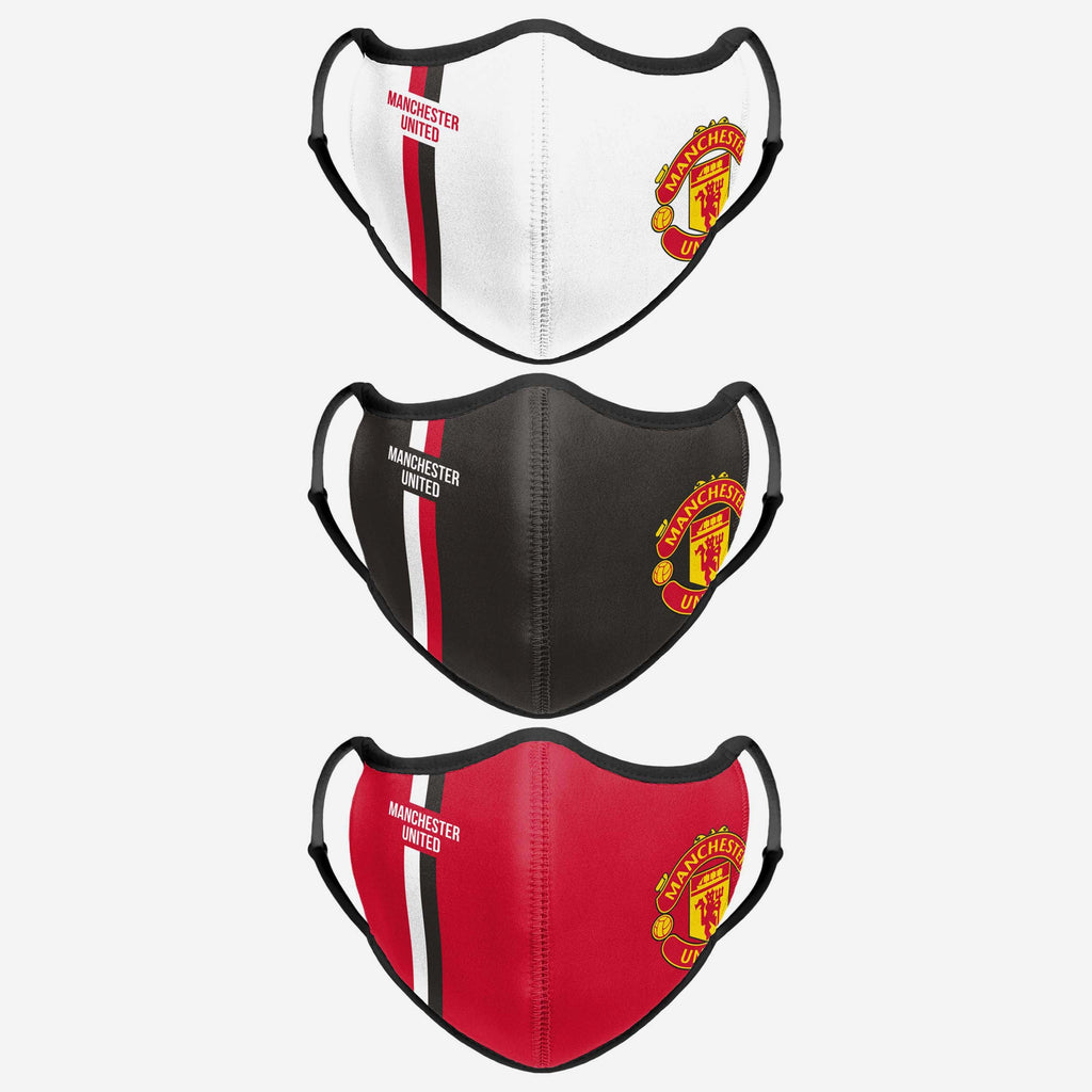 Manchester United FC Sport 3 Pack Face Cover FOCO - FOCO.com | UK & IRE