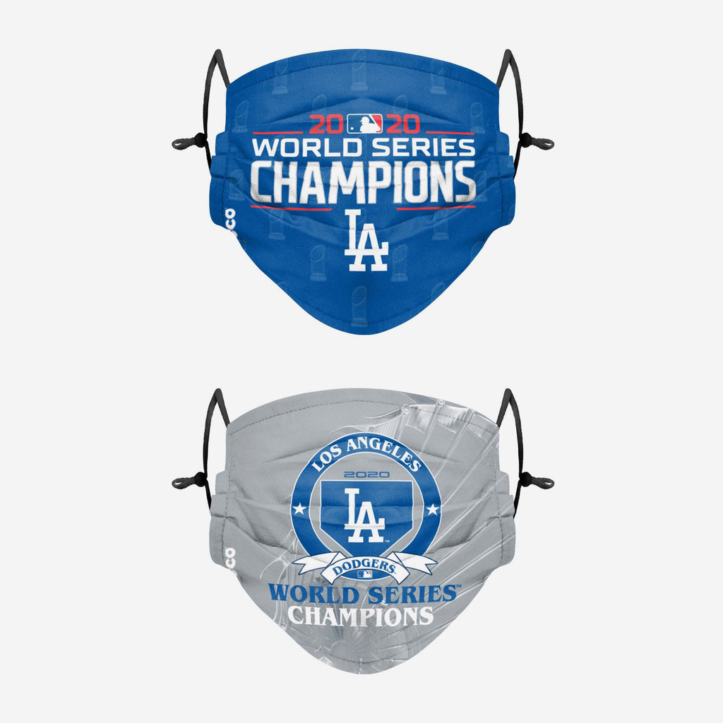 Los Angeles Dodgers 2020 World Series Champions Adjustable 2 Pack Face Cover FOCO - FOCO.com | UK & IRE