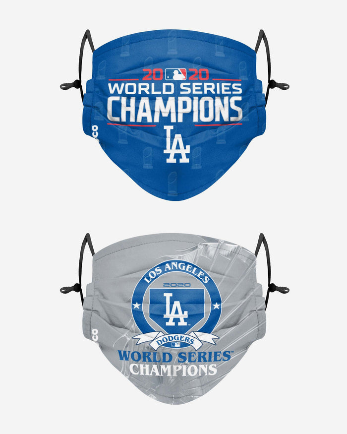 Los Angeles Dodgers 2020 World Series Champions Adjustable 2 Pack Face Cover FOCO - FOCO.com | UK & IRE
