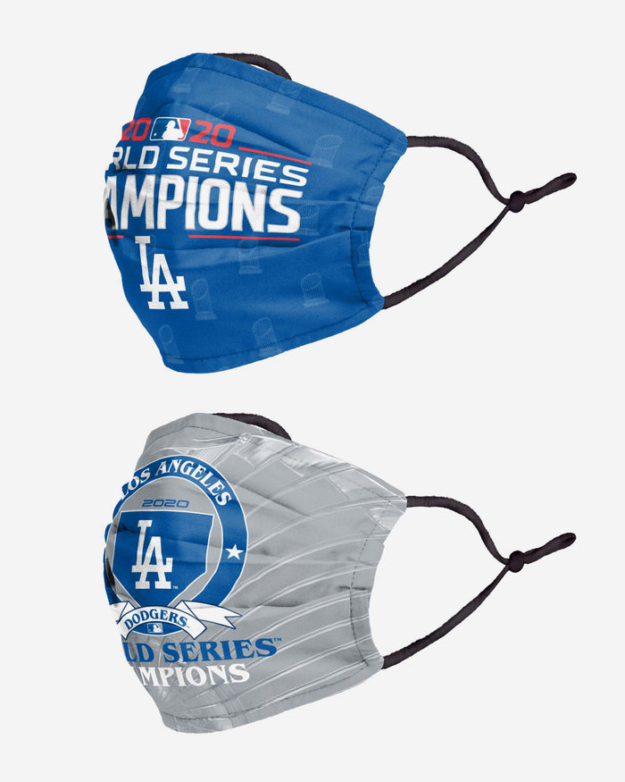 Los Angeles Dodgers 2020 World Series Champions Adjustable 2 Pack Face Cover FOCO - FOCO.com | UK & IRE