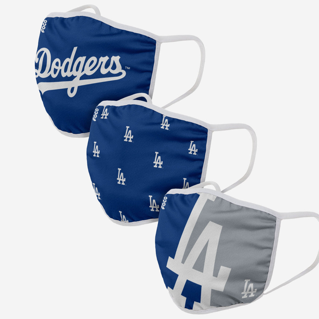 Los Angeles Dodgers 3 Pack Face Cover FOCO - FOCO.com | UK & IRE