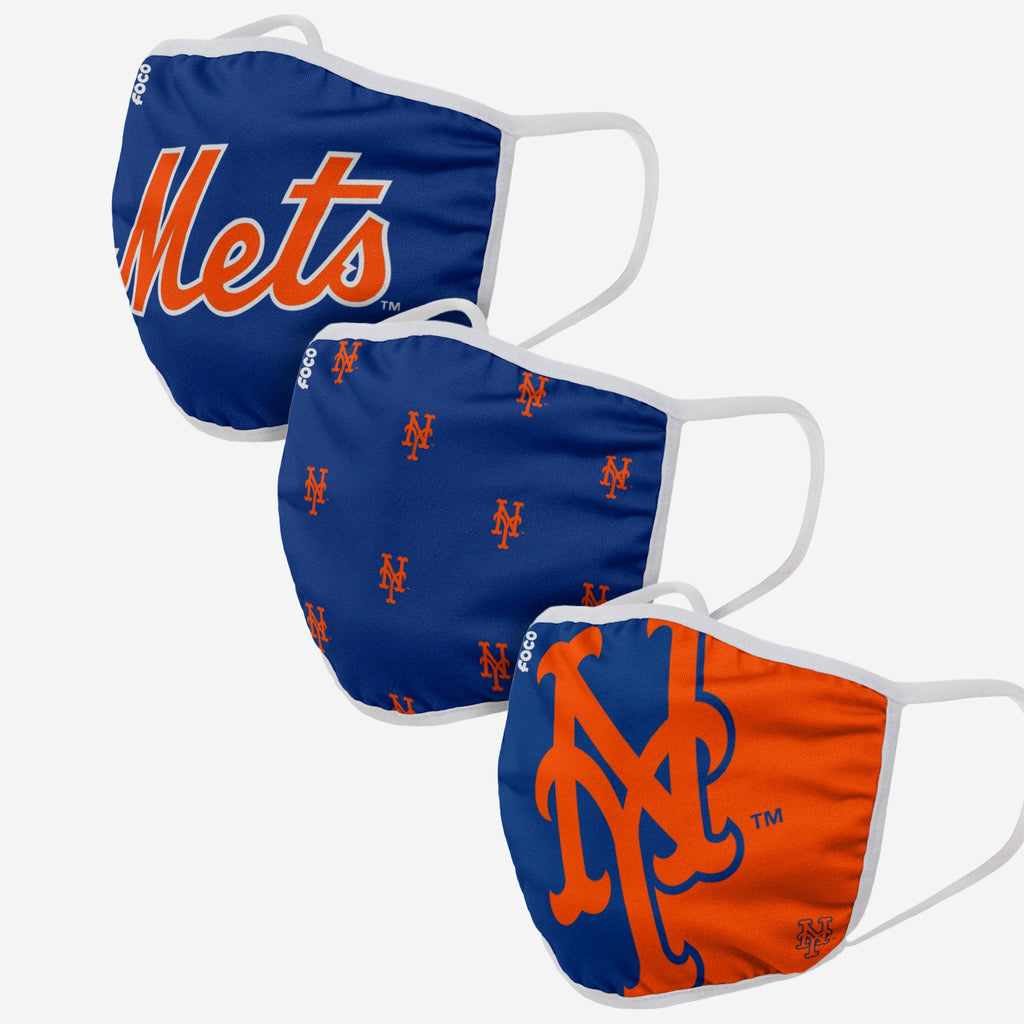 New York Mets 3 Pack Face Cover FOCO - FOCO.com | UK & IRE