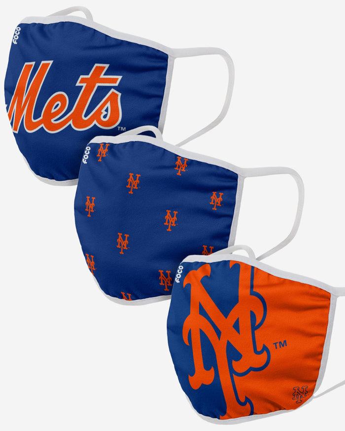 New York Mets 3 Pack Face Cover FOCO - FOCO.com | UK & IRE
