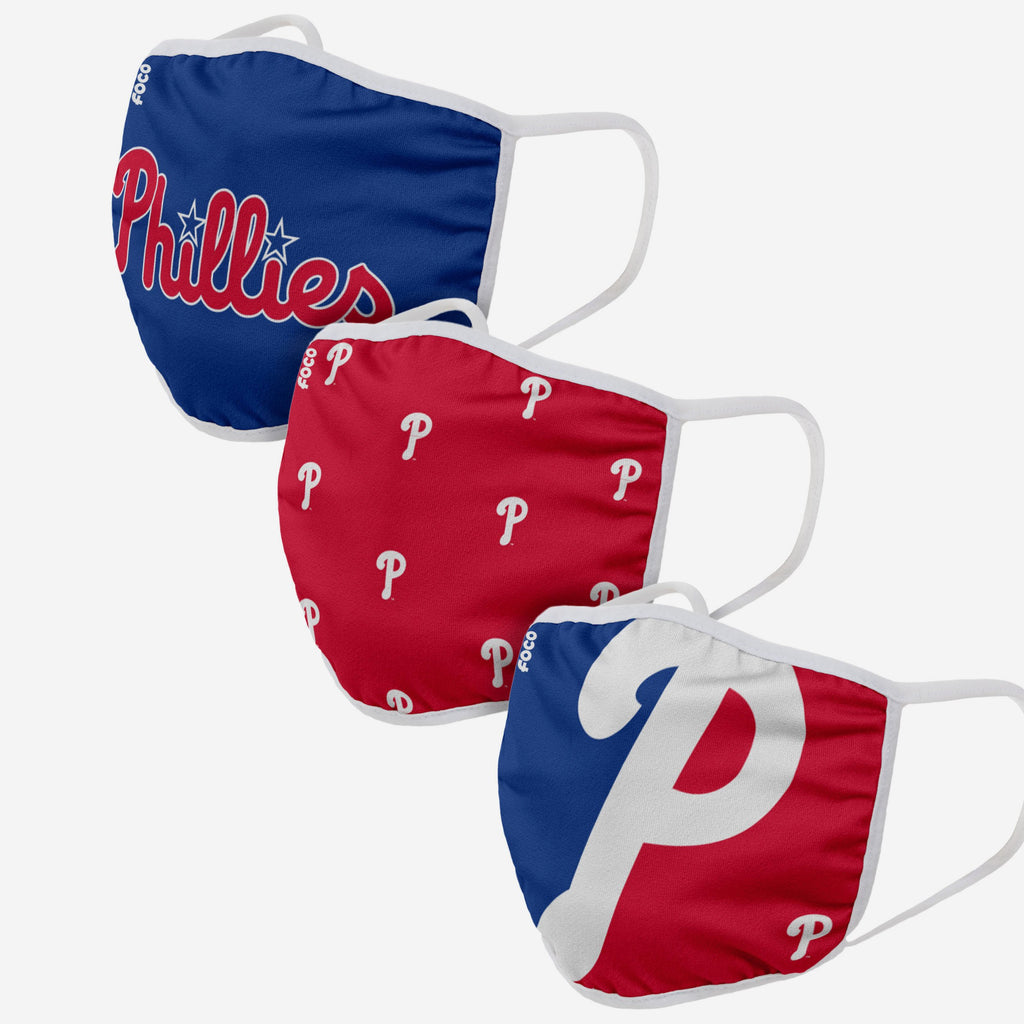 Philadelphia Phillies 3 Pack Face Cover FOCO - FOCO.com | UK & IRE