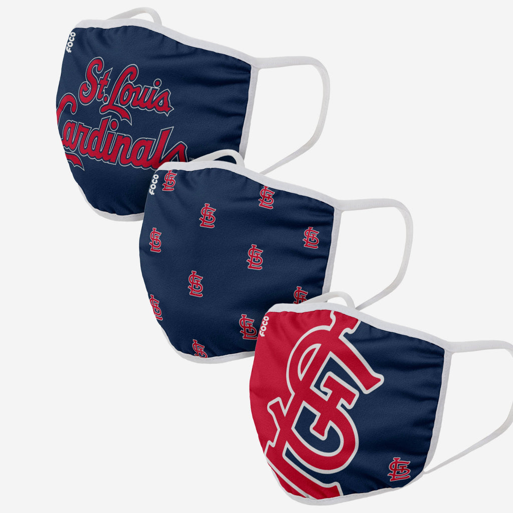 St Louis Cardinals 3 Pack Face Cover FOCO - FOCO.com | UK & IRE