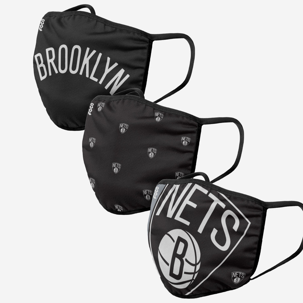 Brooklyn Nets 3 Pack Face Cover FOCO - FOCO.com | UK & IRE