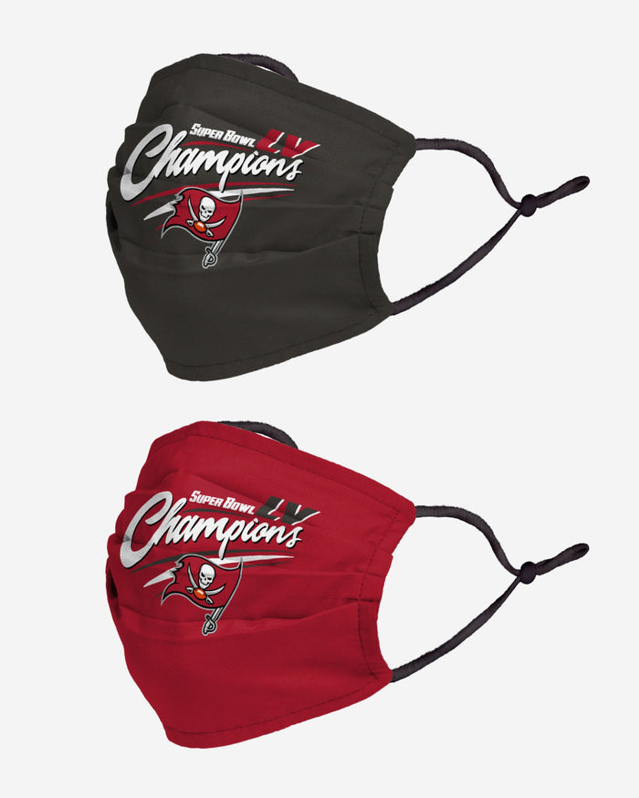 Tampa Bay Buccaneers Super Bowl LV Champions Adjustable 2 Pack Face Cover FOCO - FOCO.com | UK & IRE