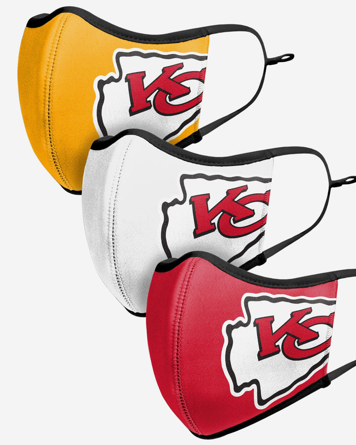 Kansas City Chiefs Sport 3 Pack Face Cover FOCO - FOCO.com | UK & IRE