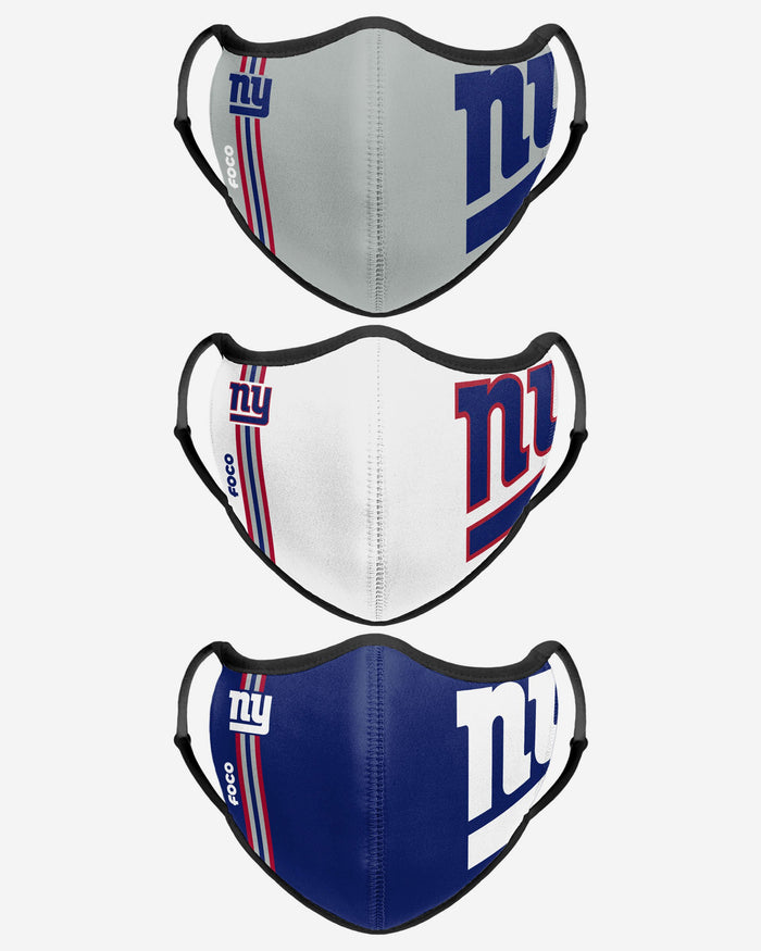 New York Giants Sport 3 Pack Face Cover FOCO - FOCO.com | UK & IRE