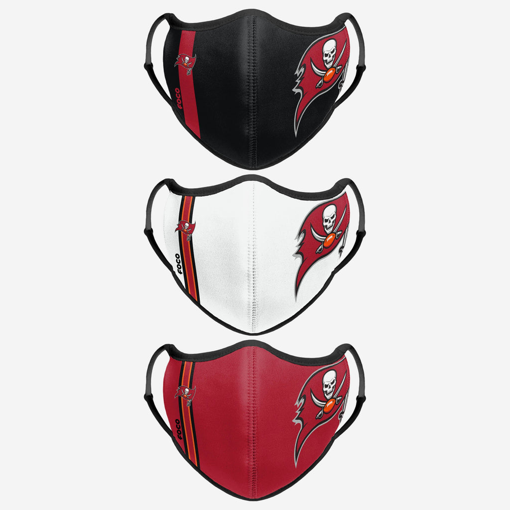 Tampa Bay Buccaneers Sport 3 Pack Face Cover FOCO - FOCO.com | UK & IRE