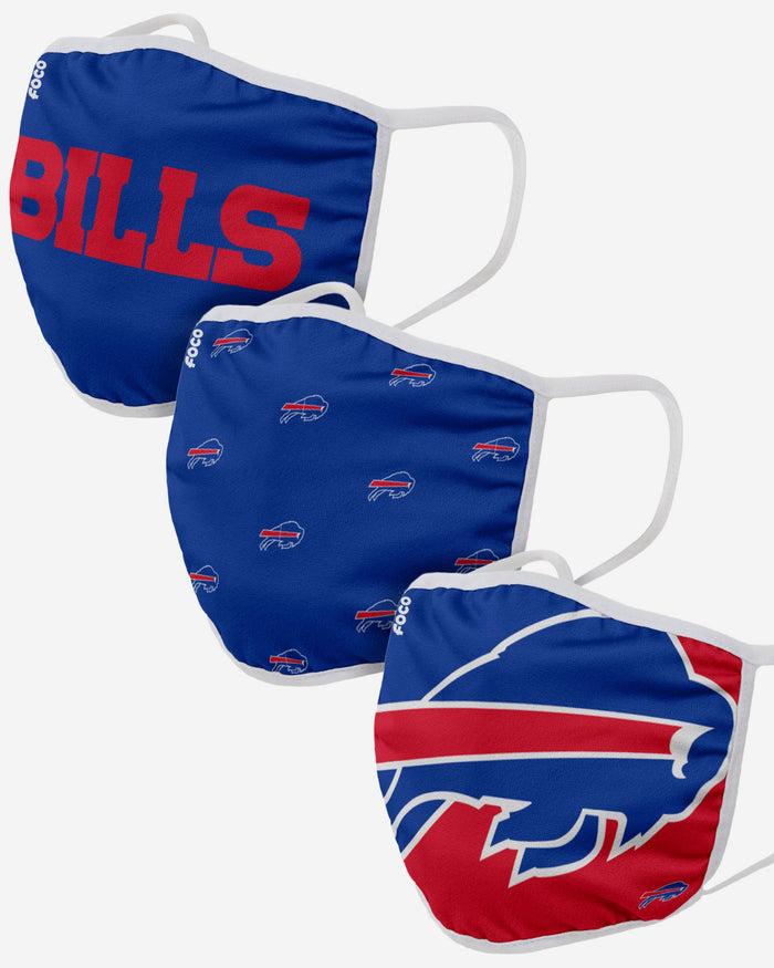 Buffalo Bills 3 Pack Face Cover FOCO - FOCO.com | UK & IRE