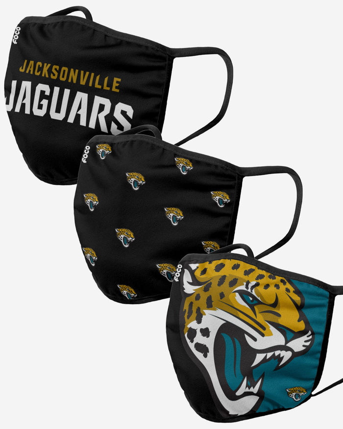 Jacksonville Jaguars 3 Pack Face Cover FOCO - FOCO.com | UK & IRE