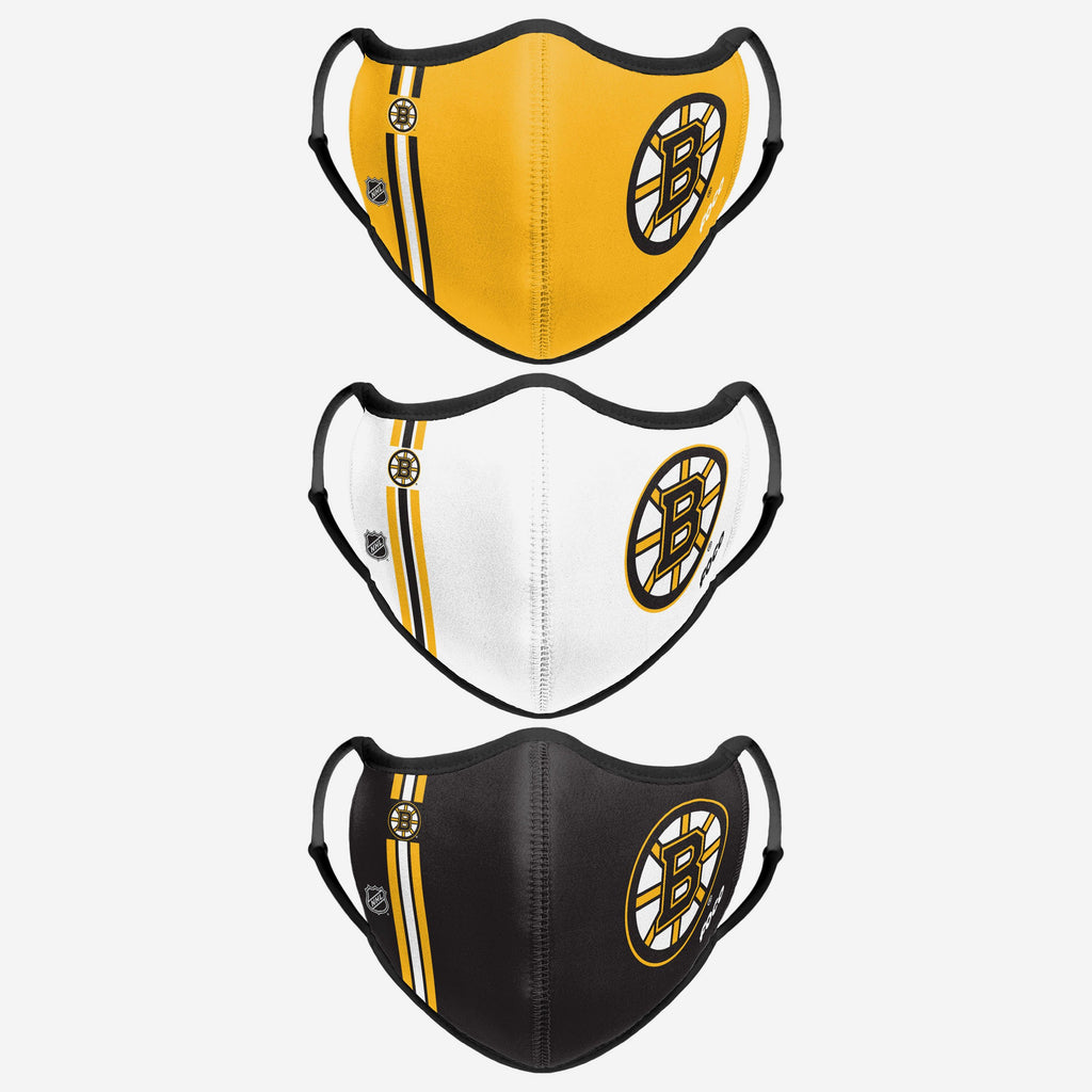 Boston Bruins Sport 3 Pack Face Cover FOCO - FOCO.com | UK & IRE