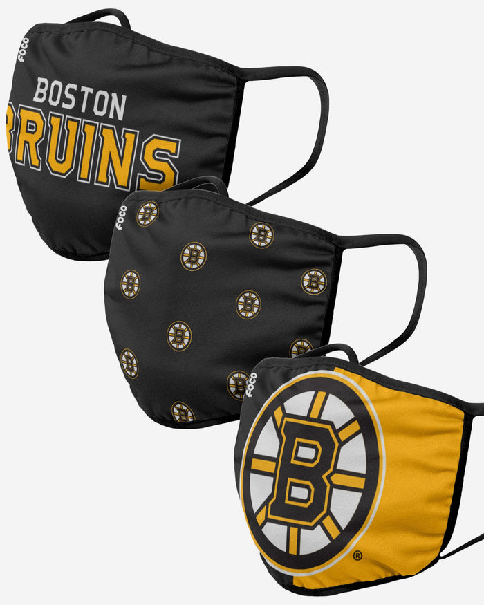 Boston Bruins 3 Pack Face Cover FOCO - FOCO.com | UK & IRE