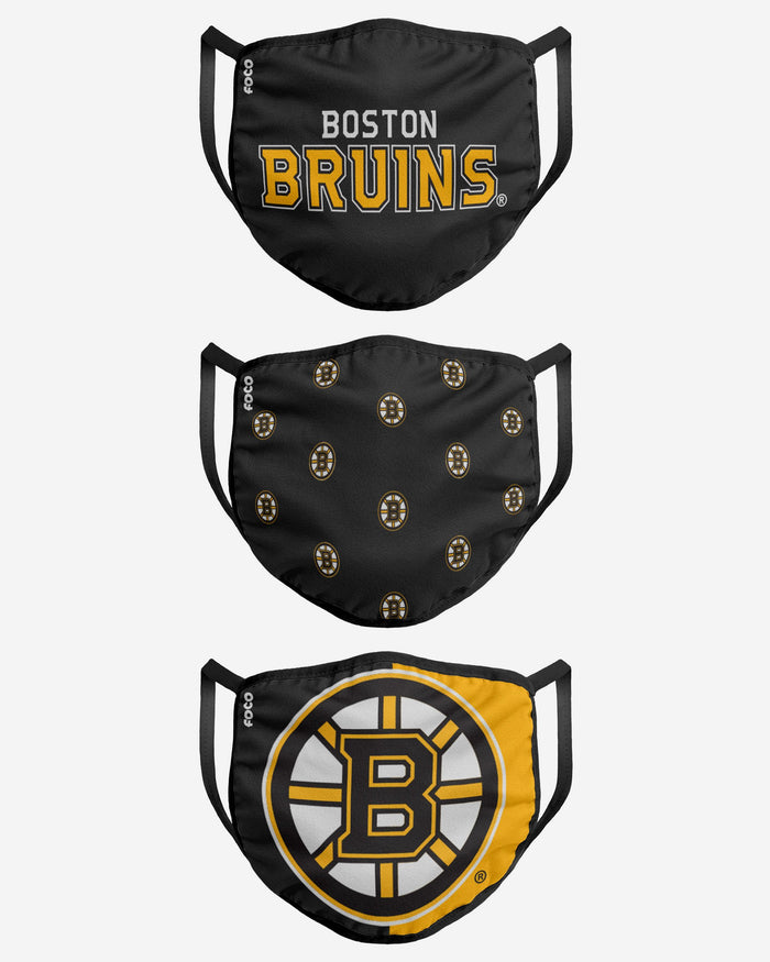 Boston Bruins 3 Pack Face Cover FOCO - FOCO.com | UK & IRE