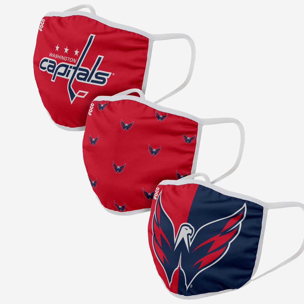 Washington Capitals 3 Pack Face Cover FOCO - FOCO.com | UK & IRE