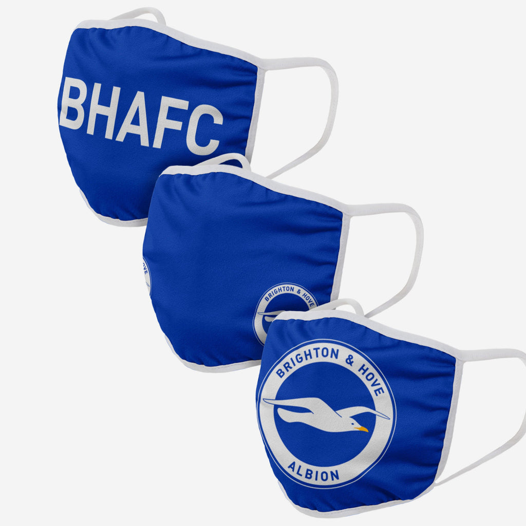 Brighton & Hove Albion FC 3 Pack Face Cover FOCO - FOCO.com | UK & IRE