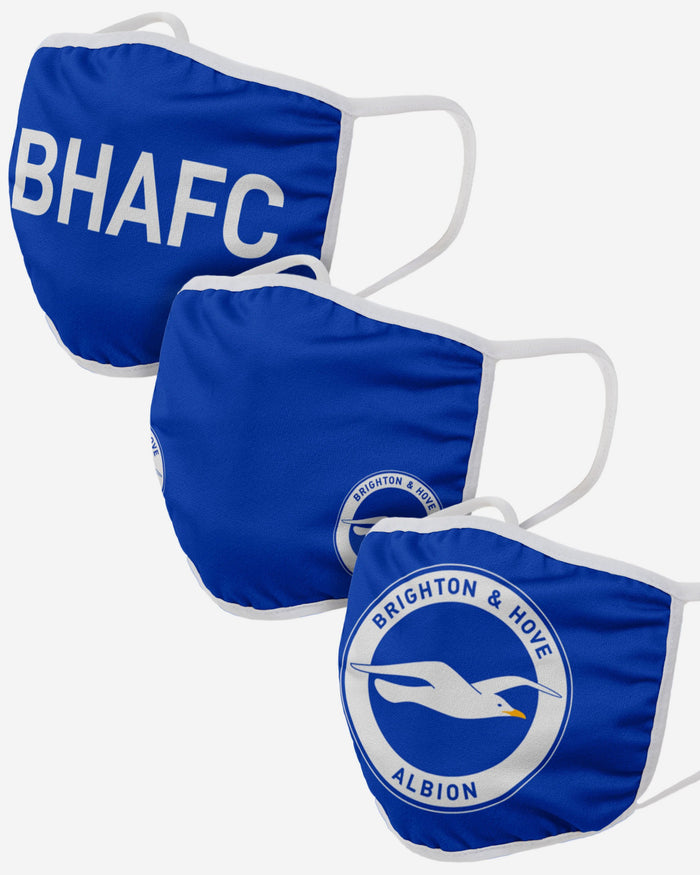 Brighton & Hove Albion FC 3 Pack Face Cover FOCO - FOCO.com | UK & IRE