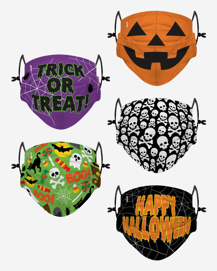 Halloween Pack Youth Adjustable 5 Pack Face Cover FOCO - FOCO.com | UK & IRE