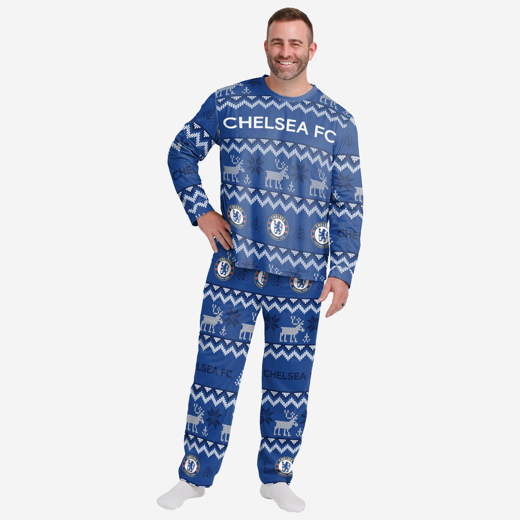 Chelsea FC Mens Ugly Pattern Family Holiday Pyjamas FOCO S - FOCO.com | UK & IRE