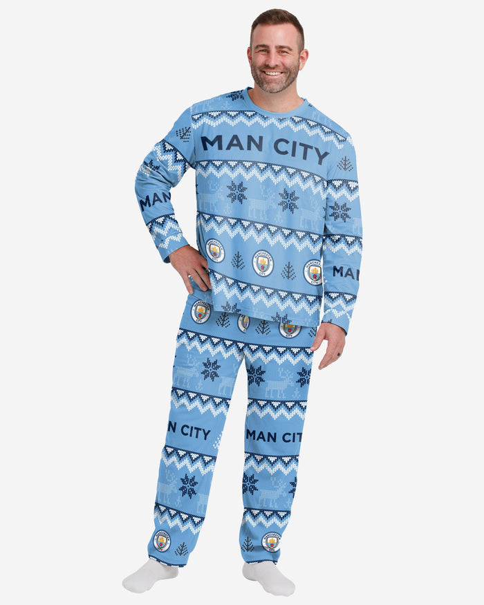 Manchester City FC Mens Ugly Pattern Family Holiday Pyjamas FOCO S - FOCO.com | UK & IRE
