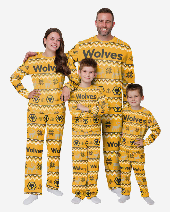 Wolverhampton Wanderers FC Mens Ugly Pattern Family Holiday Pyjamas FOCO - FOCO.com | UK & IRE