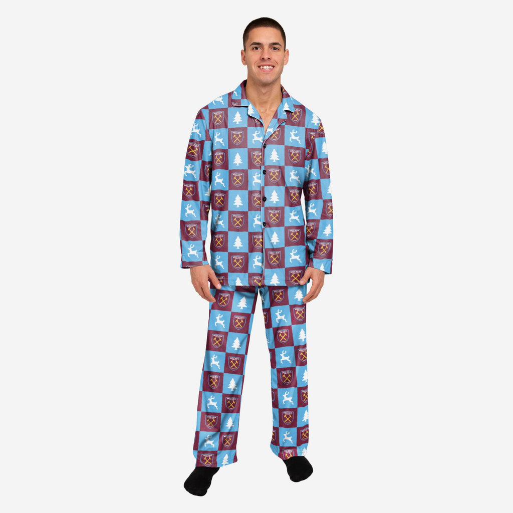 West Ham United FC Button Up Pyjamas FOCO S - FOCO.com | UK & IRE