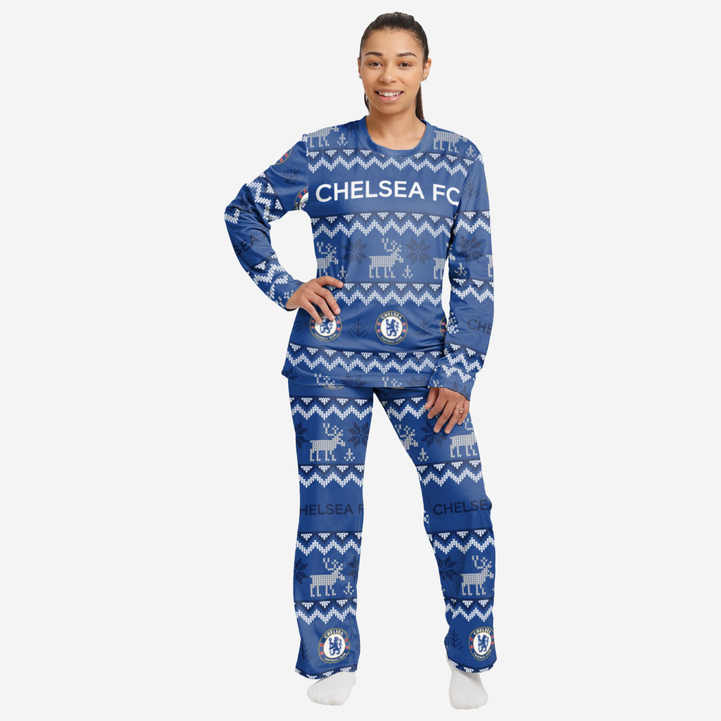 Chelsea FC Womens Ugly Pattern Family Holiday Pyjamas FOCO S - FOCO.com | UK & IRE