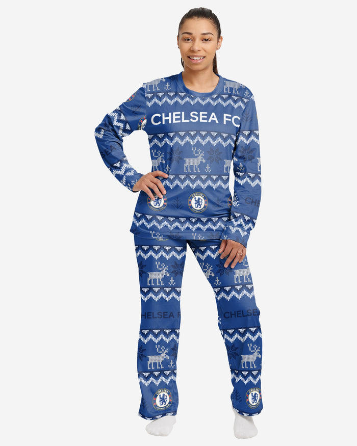 Chelsea FC Womens Ugly Pattern Family Holiday Pyjamas FOCO S - FOCO.com | UK & IRE