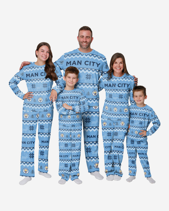 Manchester City FC Womens Ugly Pattern Family Holiday Pyjamas FOCO - FOCO.com | UK & IRE
