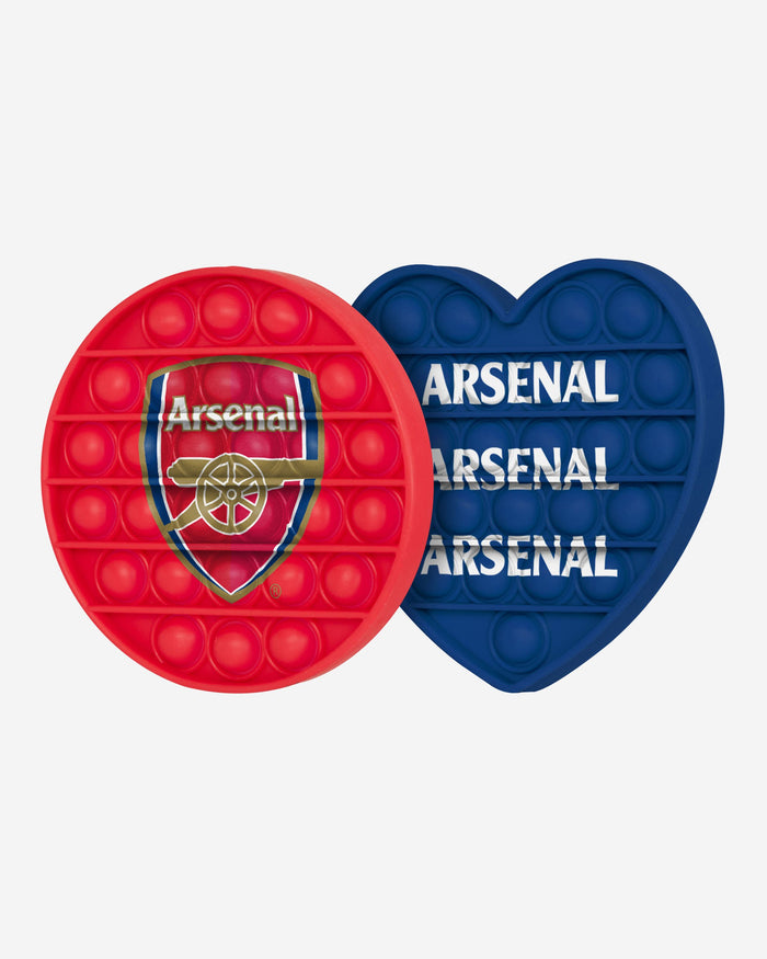 Arsenal FC 2 Pack Circle & Heart Push-Itz Fidget FOCO - FOCO.com | UK & IRE