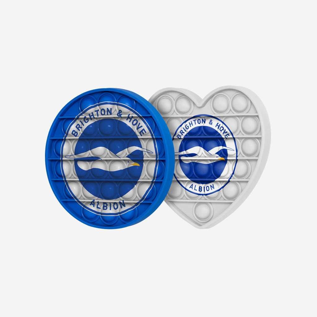 Brighton & Hove Albion FC 2 Pack Circle & Heart Push-Itz Fidget FOCO - FOCO.com | UK & IRE