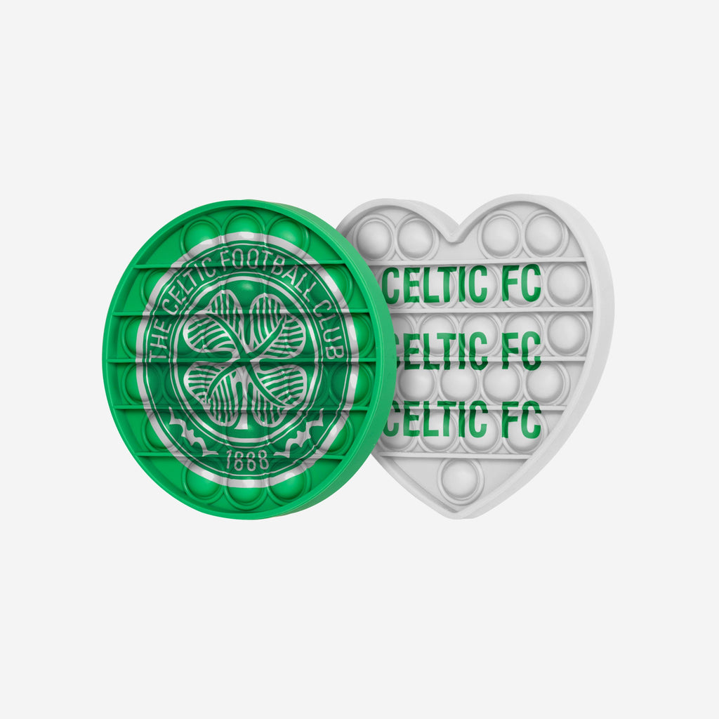 Celtic FC 2 Pack Circle & Heart Push-Itz Fidget FOCO - FOCO.com | UK & IRE