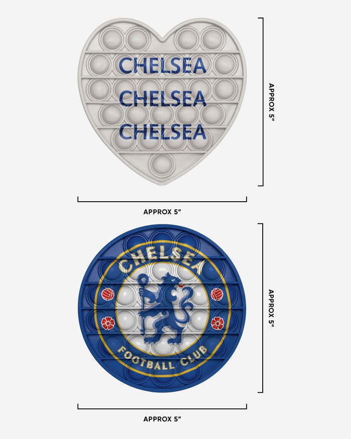 Chelsea FC 2 Pack Circle & Heart Push-Itz Fidget FOCO - FOCO.com | UK & IRE