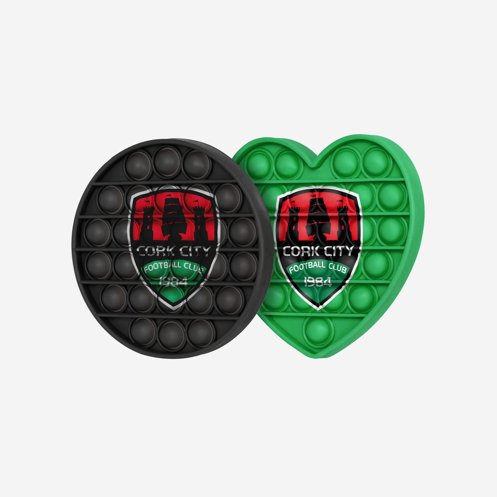 Cork City FC 2 Pack Circle & Heart Push-Itz Fidget FOCO - FOCO.com | UK & IRE