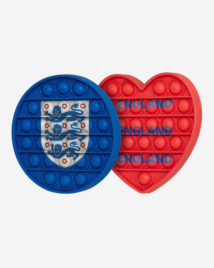 England 2 Pack Circle & Heart Push-Itz Fidget FOCO - FOCO.com | UK & IRE