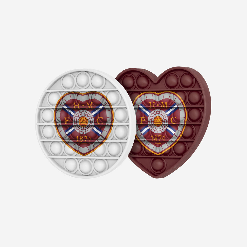 Heart Of Midlothian FC 2 Pack Circle & Heart Push-Itz Fidget FOCO - FOCO.com | UK & IRE