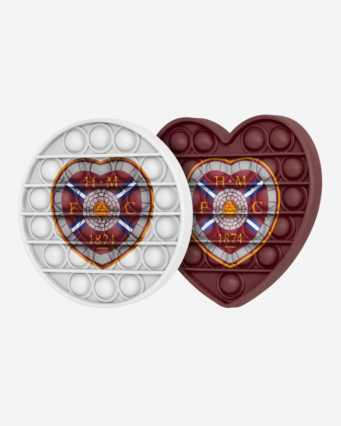 Heart Of Midlothian FC 2 Pack Circle & Heart Push-Itz Fidget FOCO - FOCO.com | UK & IRE
