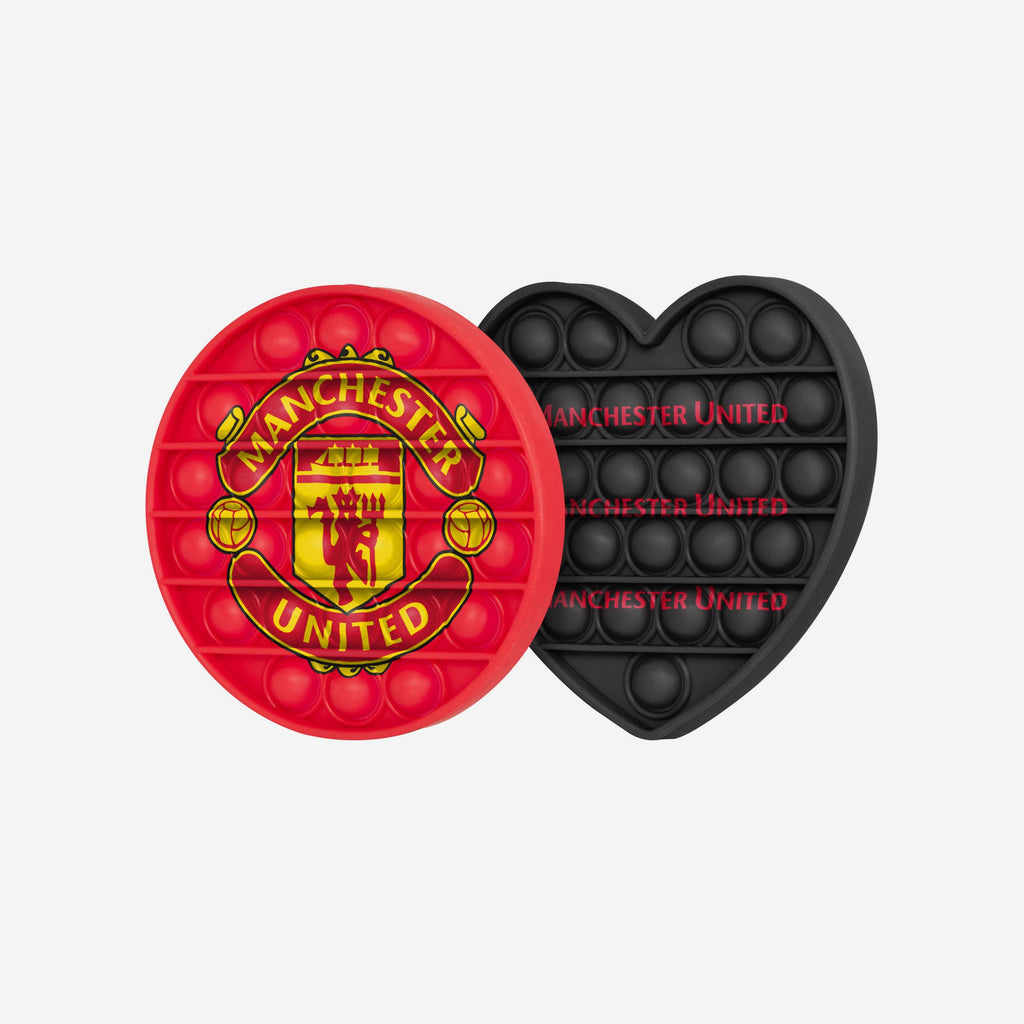 Manchester United FC 2 Pack Circle & Heart Push-Itz Fidget FOCO - FOCO.com | UK & IRE