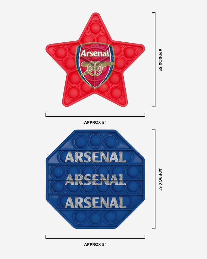 Arsenal FC 2 Pack Octagon & Star Push-Itz Fidget FOCO - FOCO.com | UK & IRE