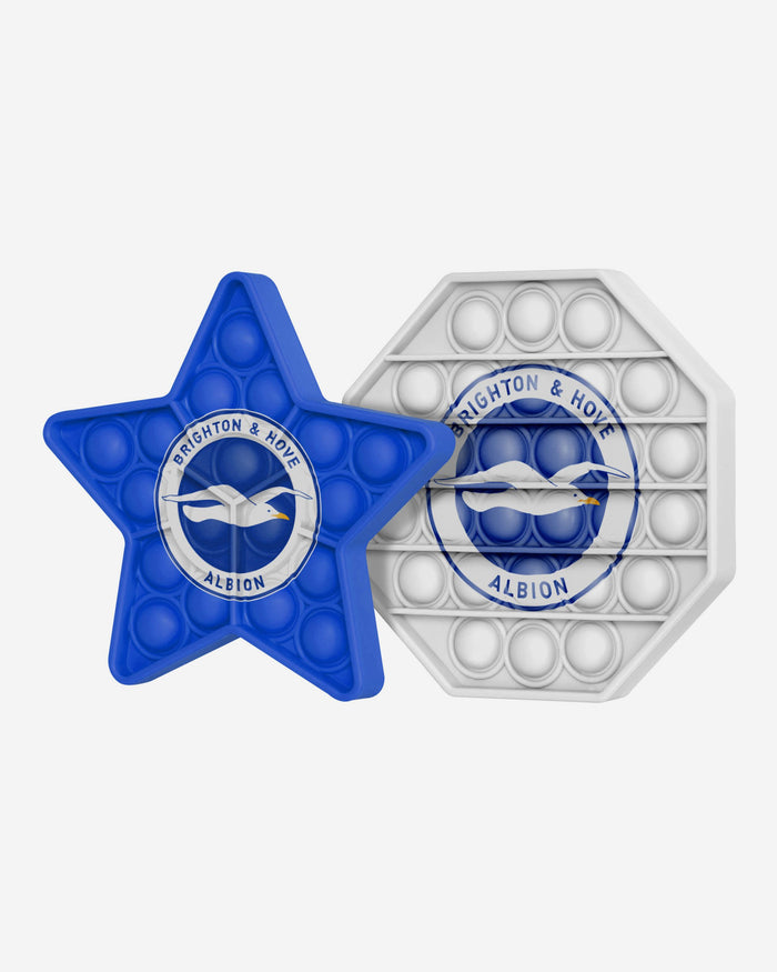 Brighton & Hove Albion FC 2 Pack Octagon & Star Push-Itz Fidget FOCO - FOCO.com | UK & IRE