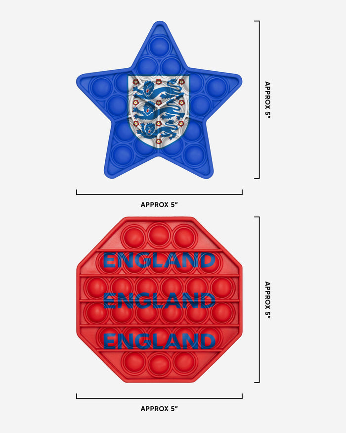 England 2 Pack Octagon & Star Push-Itz Fidget FOCO - FOCO.com | UK & IRE