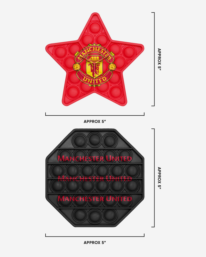 Manchester United FC 2 Pack Octagon & Star Push-Itz Fidget FOCO - FOCO.com | UK & IRE