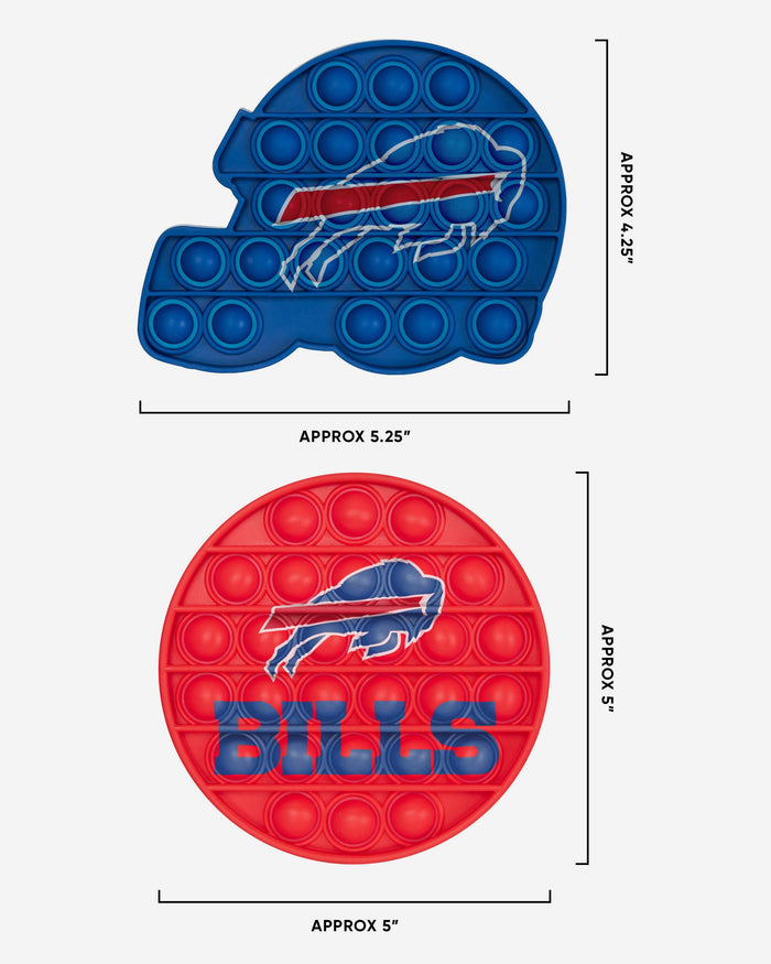 Buffalo Bills 2 Pack Helmet & Circle Push-Itz Fidget FOCO - FOCO.com | UK & IRE