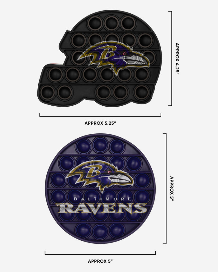 Baltimore Ravens 2 Pack Helmet & Circle Push-Itz Fidget FOCO - FOCO.com | UK & IRE