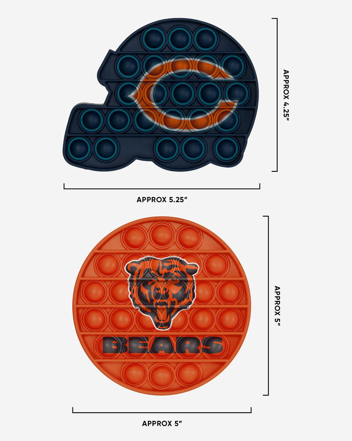 Chicago Bears 2 Pack Helmet & Circle Push-Itz Fidget FOCO - FOCO.com | UK & IRE