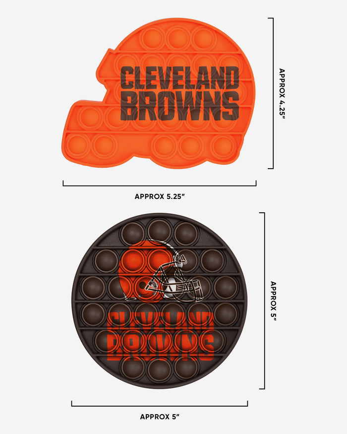 Cleveland Browns 2 Pack Helmet & Circle Push-Itz Fidget FOCO - FOCO.com | UK & IRE