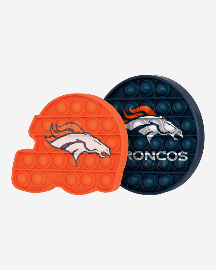 Denver Broncos 2 Pack Helmet & Circle Push-Itz Fidget FOCO - FOCO.com | UK & IRE