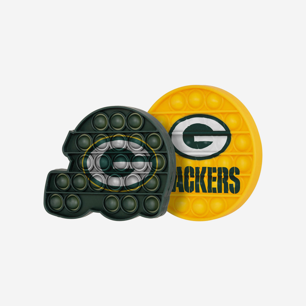 Green Bay Packers 2 Pack Helmet & Circle Push-Itz Fidget FOCO - FOCO.com | UK & IRE